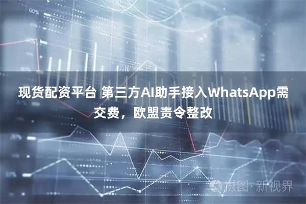 现货配资平台 第三方AI助手接入WhatsApp需交费，欧盟责令整改